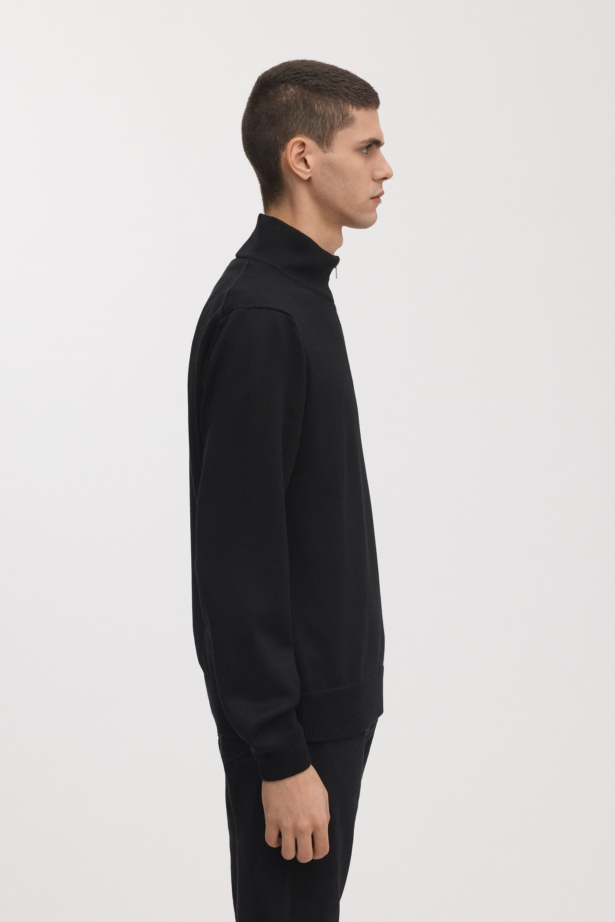 Image number 3 of The Merino Half Zip Sweater